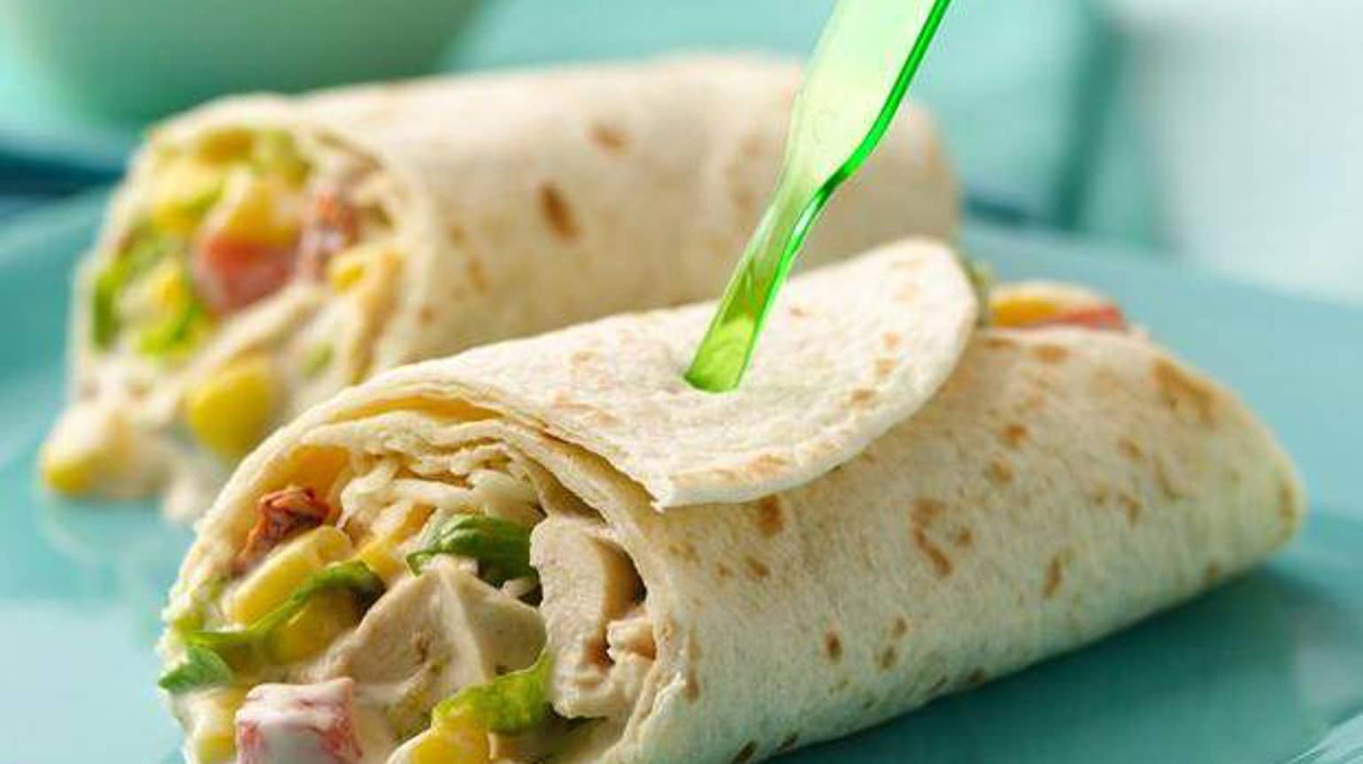 Poulet-Fajita-Salat-Wraps